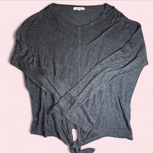 Madewell Charcoal Long Sleeve Top